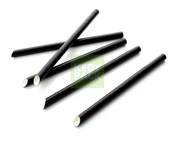 Paille en carton Noir Ø1.2 cm