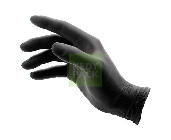 Gants nitrile noirs non poudrés