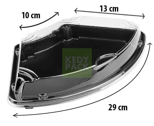 Barquette éventail plastique PS